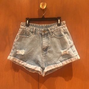 Shein Cuffed Denim Shorts